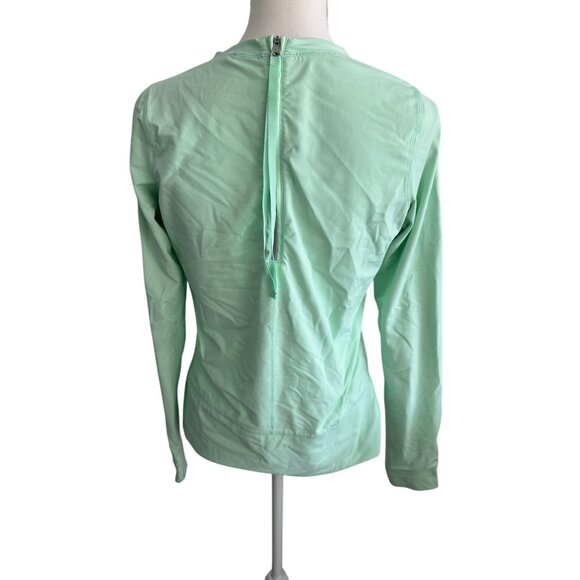 LULULEMON Mint Green Zip Back Long Sleeve Top Size 6 - Picture 6 of 7
